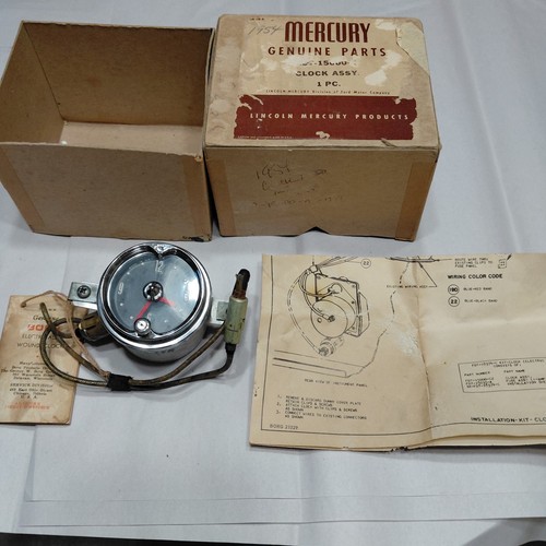 1954 mercury dash clock nos - 1954, clock,